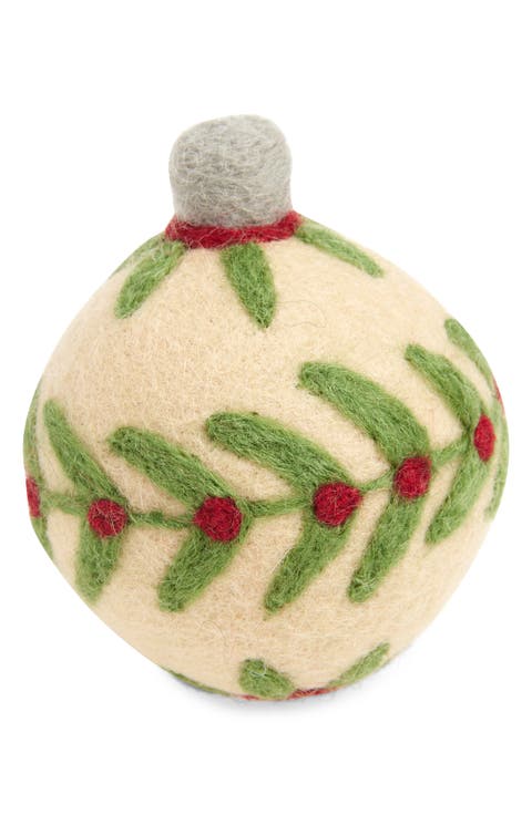 Ornament Felted Wool Pet Toy