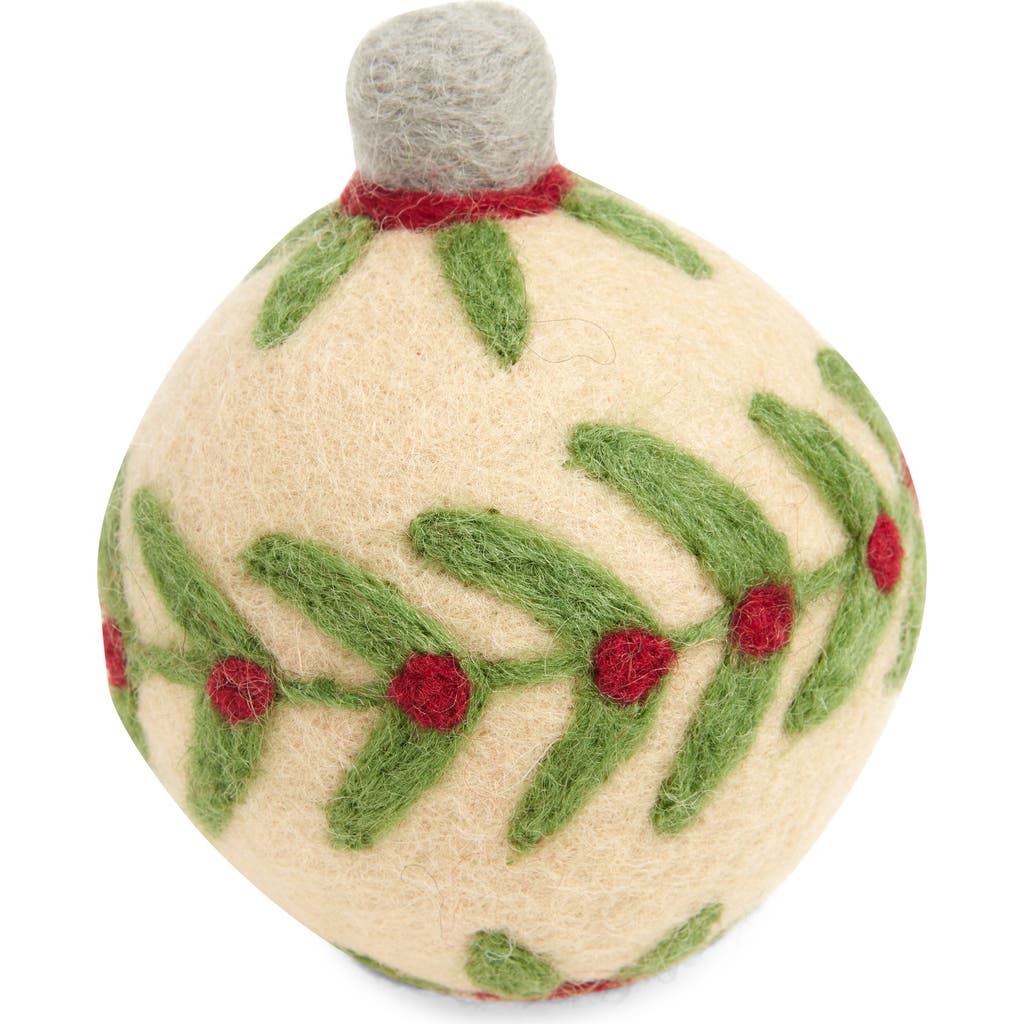 MODERNBEAST Ornament Felted Wool Pet Toy in Ivory  product