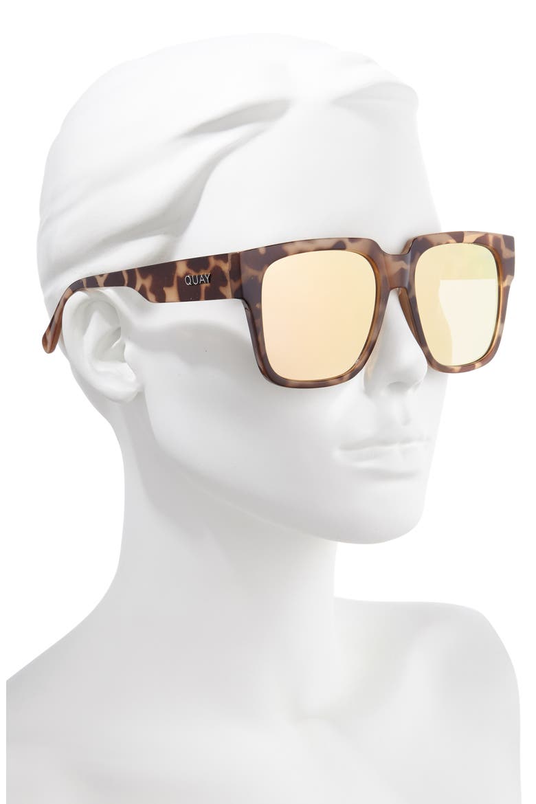 Australia 'On the Prowl' 55mm Square Sunglasses, Alternate, color, TORTOISE/ ROSE