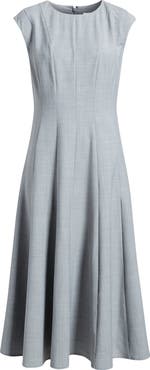 Nordstrom Seamed Wool Blend Midi Dress