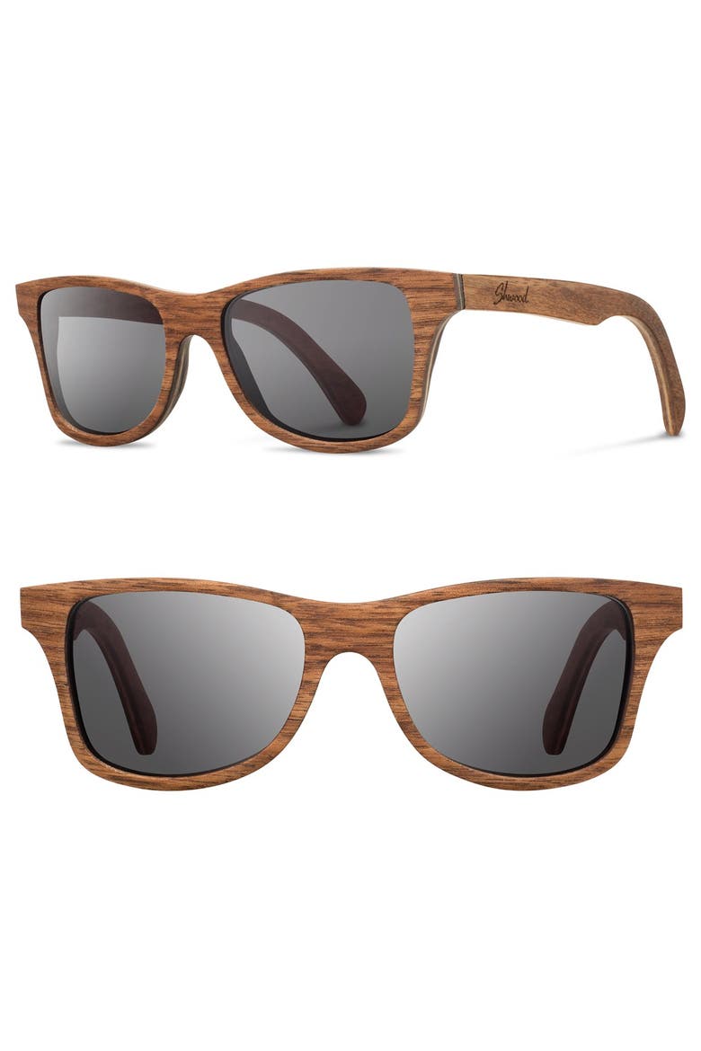 'Canby' 54mm Wood Sunglasses, Main, color, WALNUT