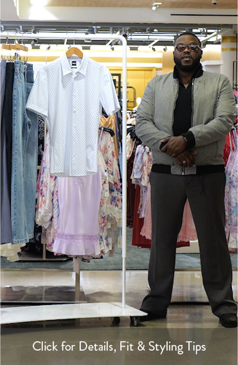 Roan Ken Slim Fit Short Sleeve Button-Up Shirt, sales video thumbnail