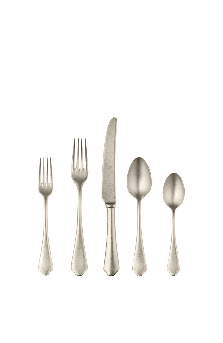 Mepra Dolce Vita Flatware Set - 5 Pieces, Main, color, Pewter Champagne