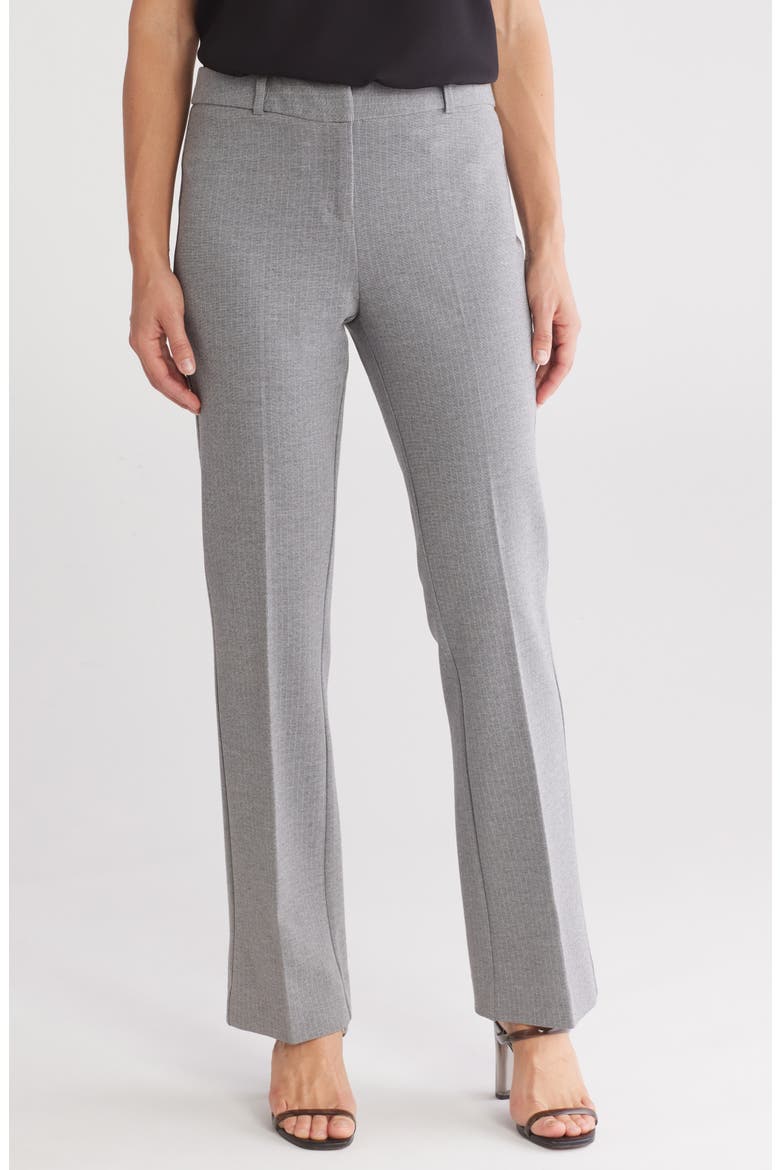 Pinstripe Slim Knit Pants, Main, color, LIGHT GREY