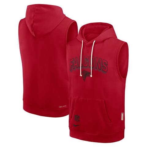 Men's Nike Red Atlanta Falcons Sideline Performance Sleeveless Pullover Hoodie