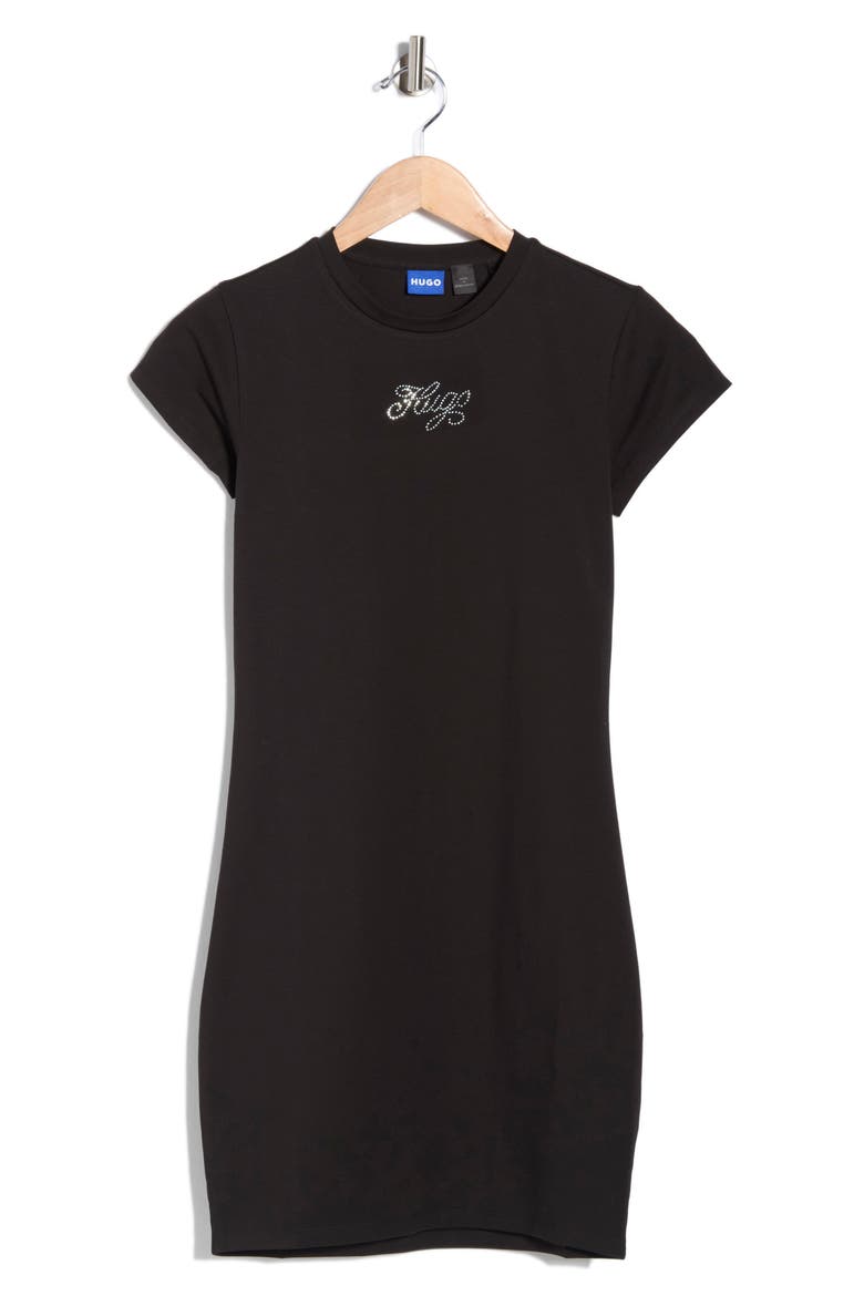 Nalix T-Shirt Dress, Alternate, color, BLACK