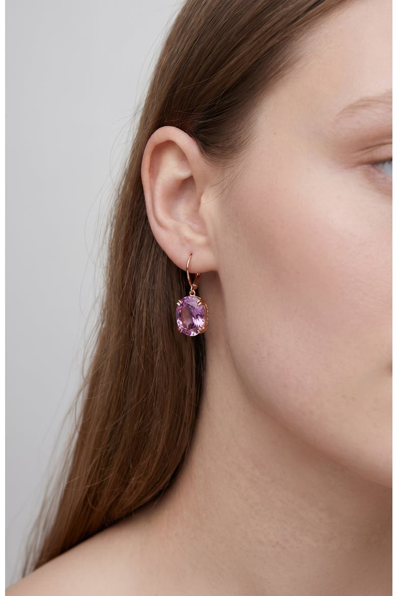 Grape Glow Earrings, Alternate, color, Purple & Gold