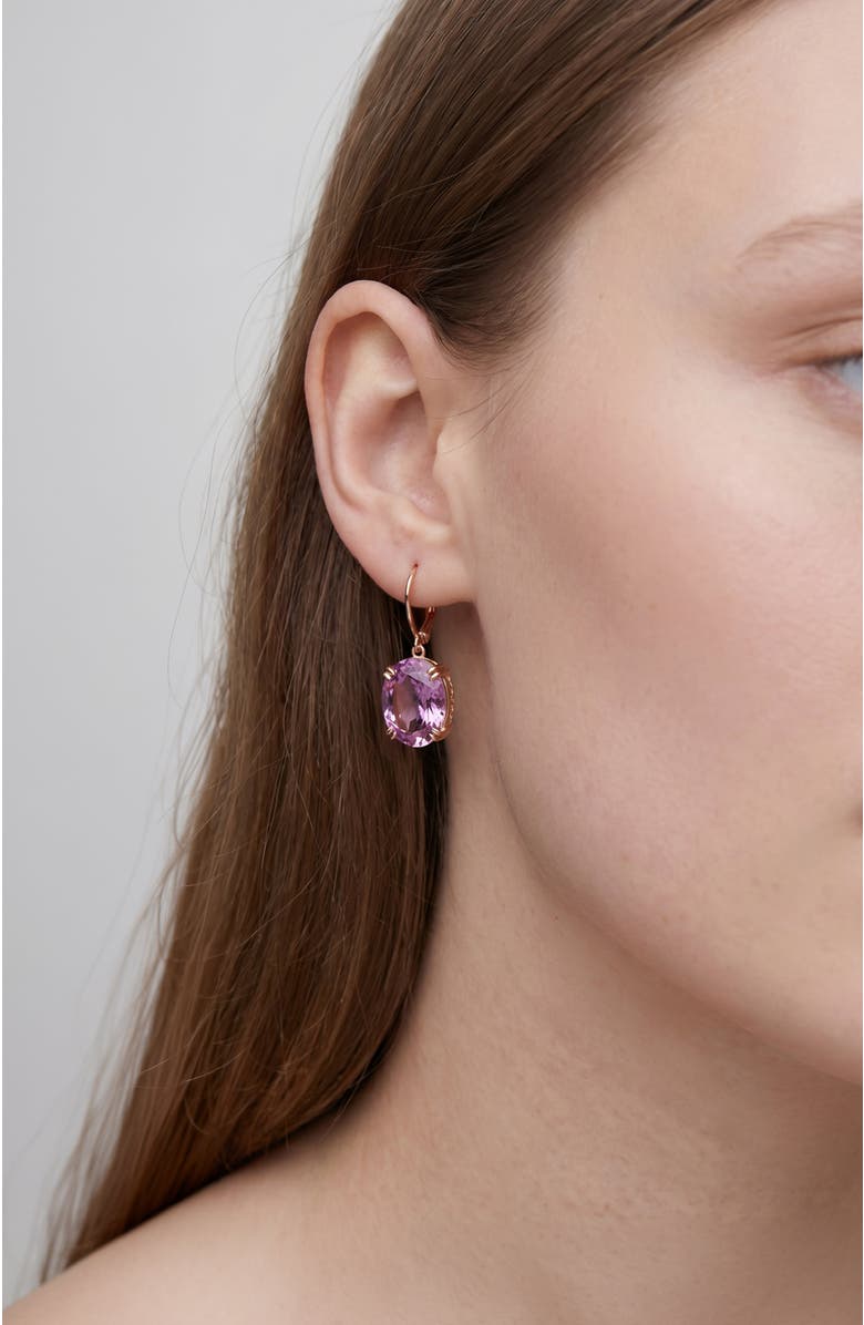 RETRO CHIC Grape Glow Earrings, Alternate, color, Purple & Gold