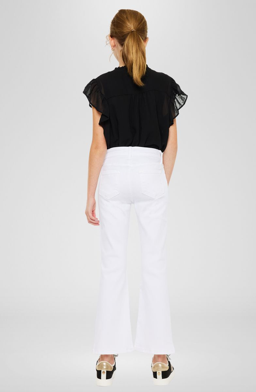 Kancan Bristol High Rise Kick Flare Jeans In White