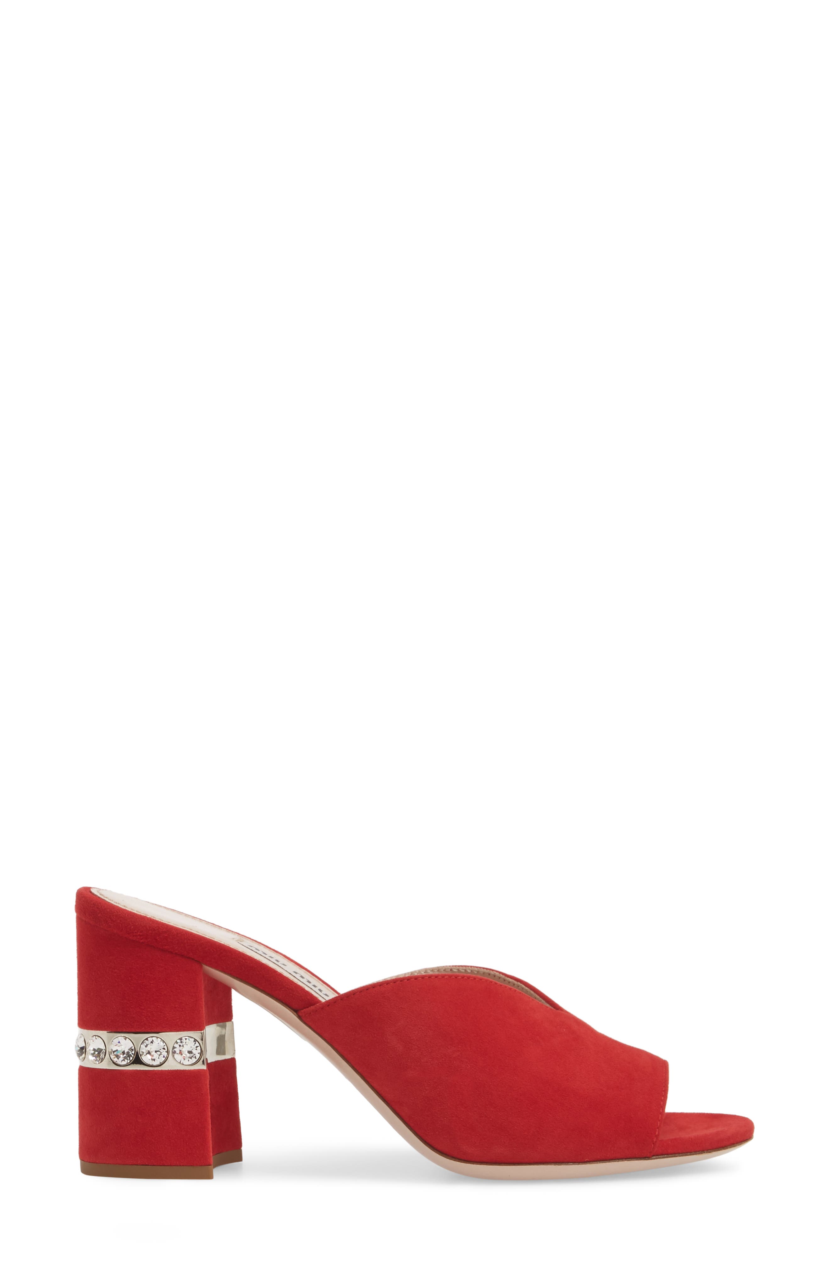 Miu Miu Jewel Slide Sandal, Alternate, color, 