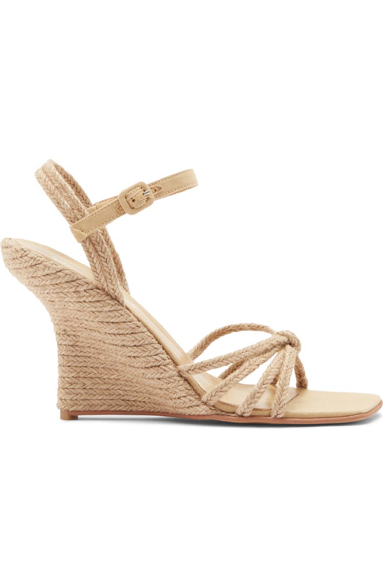 Jeffrey Campbell Harvester Ankle Strap Wedge Sandal, Alternate, color, Tan Jute