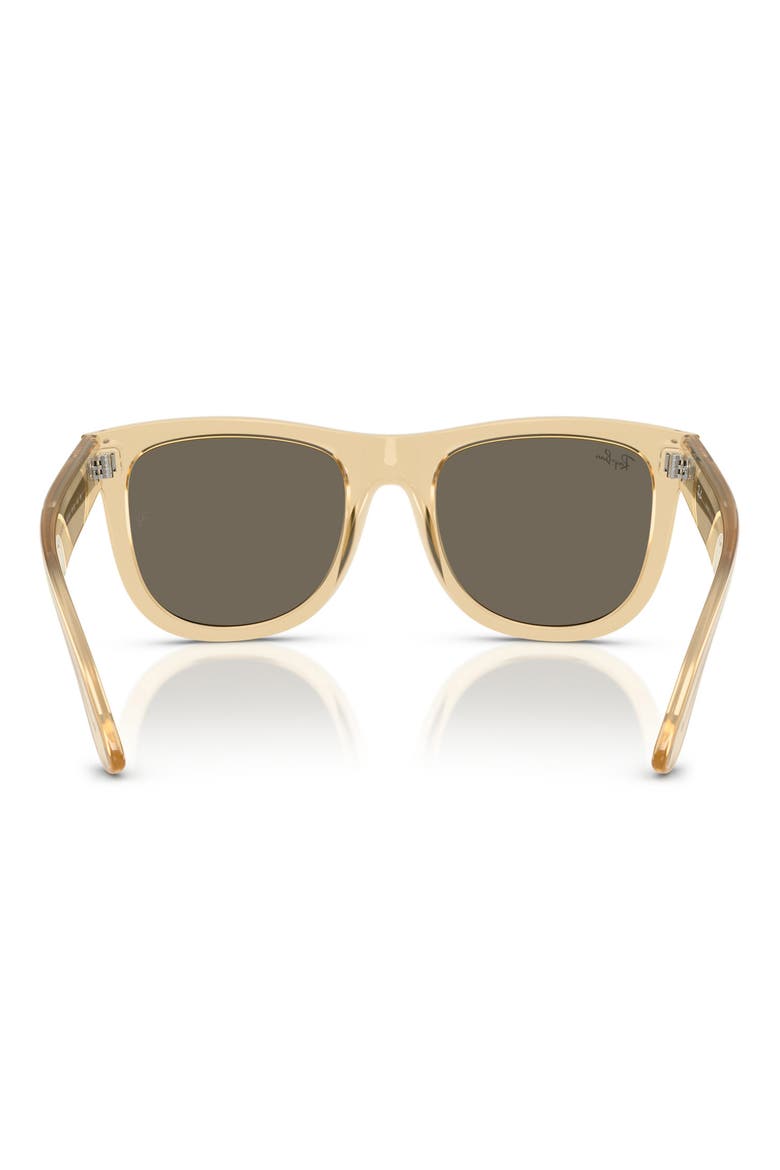 Boyfriend Reverse 56mm Square Sunglasses, Alternate, color, OPAL YELLOW / BROWN GOLD