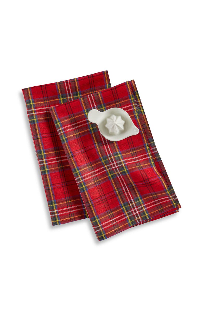 Solino Home Linen Kitchen Towels - Classic Tartan Plaid, 17 x 26 Inch, Main, color, 