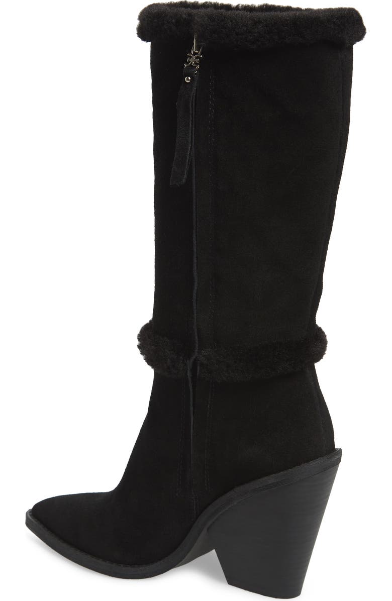 Sam Edelman Ilsa Faux Fur Trim Block Heel Boot, Alternate, color,