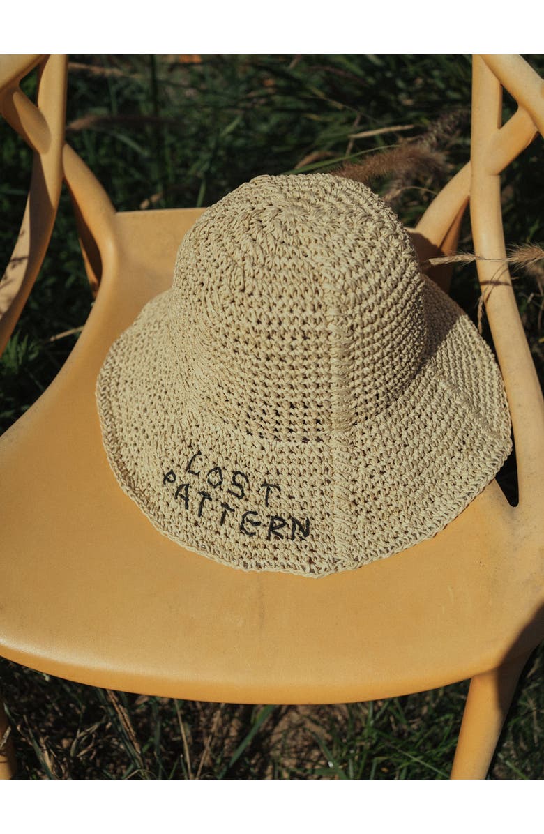 Lost Pattern "Wanderlight" Packable Straw Hat, Alternate, color, Khaki