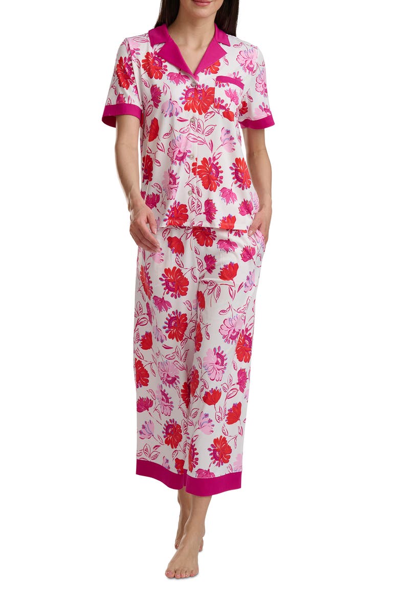 Jersey Pajamas, Alternate, color, BRIGHT POP FLORAL