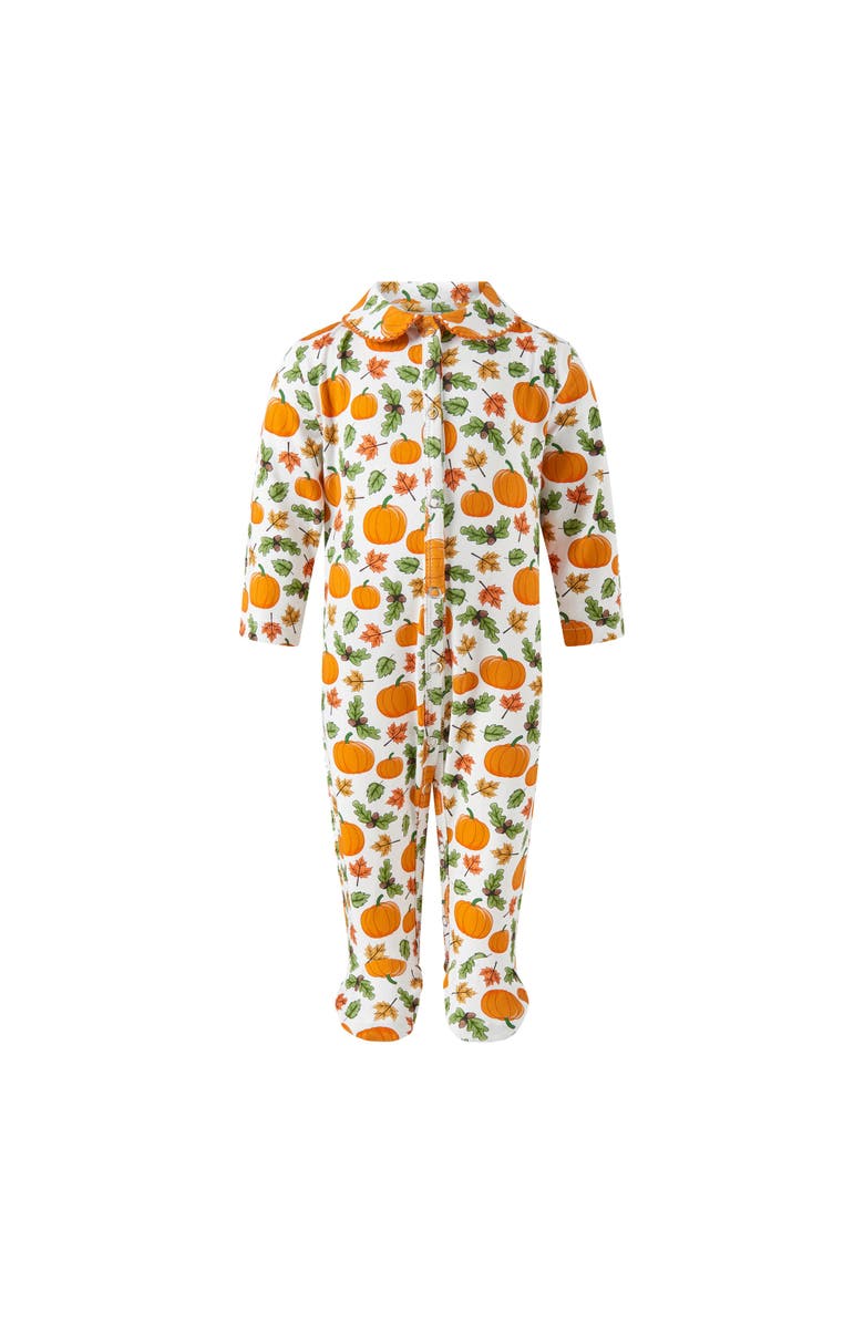 Rachel Riley Pumpkin Footie, Main, color, Orange
