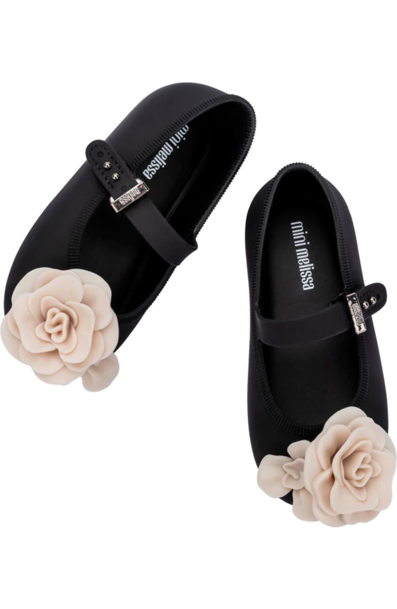 Mini Melissa Kids' Soft Ballerina Mary Jane Flat, Alternate, color, Black