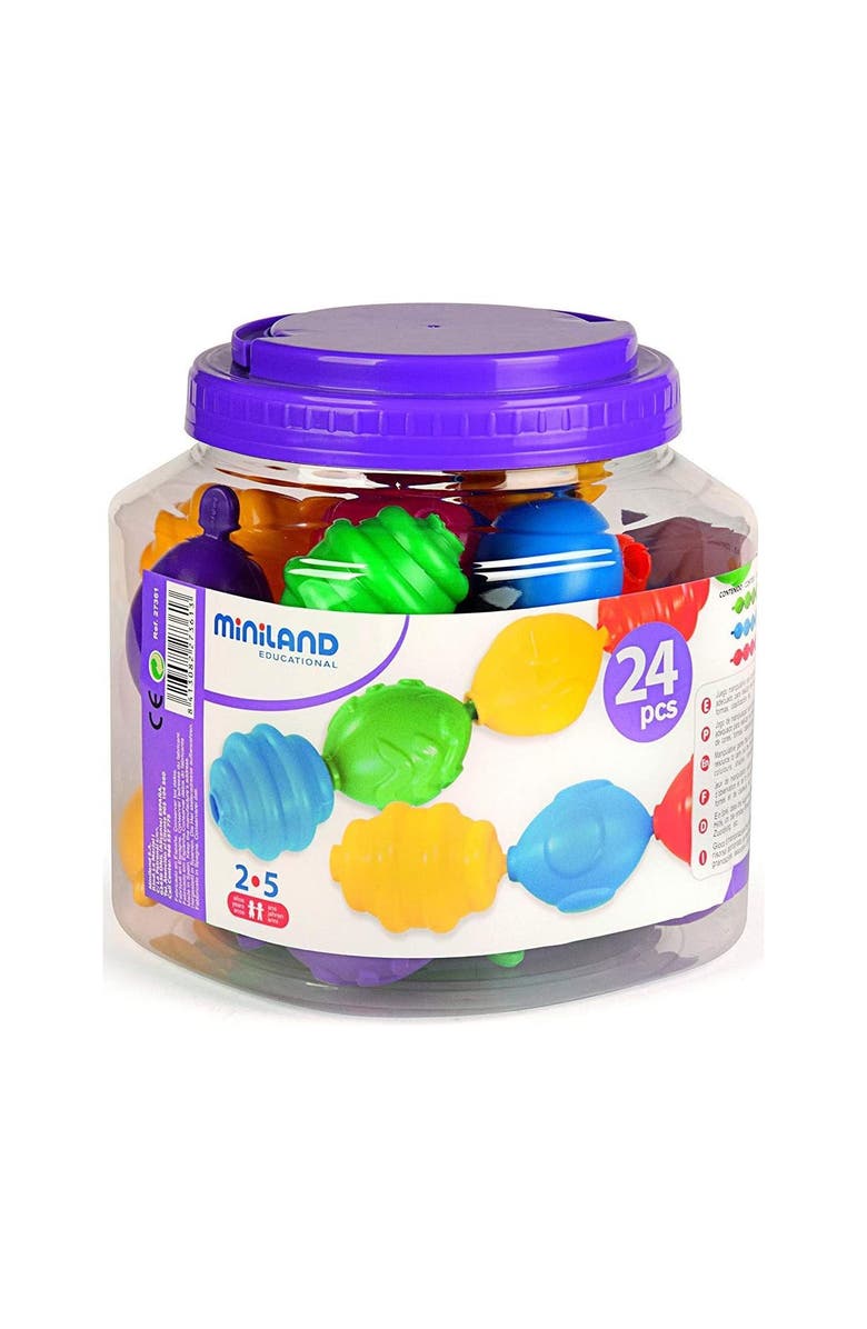 Miniland Maxichain-Interlocking Pieces 24 Pcs., Alternate, color, Multi