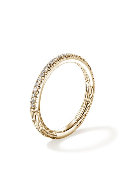 John Hardy 14kt Yellow Gold Jh Essential Diamond Band Ring In Gold