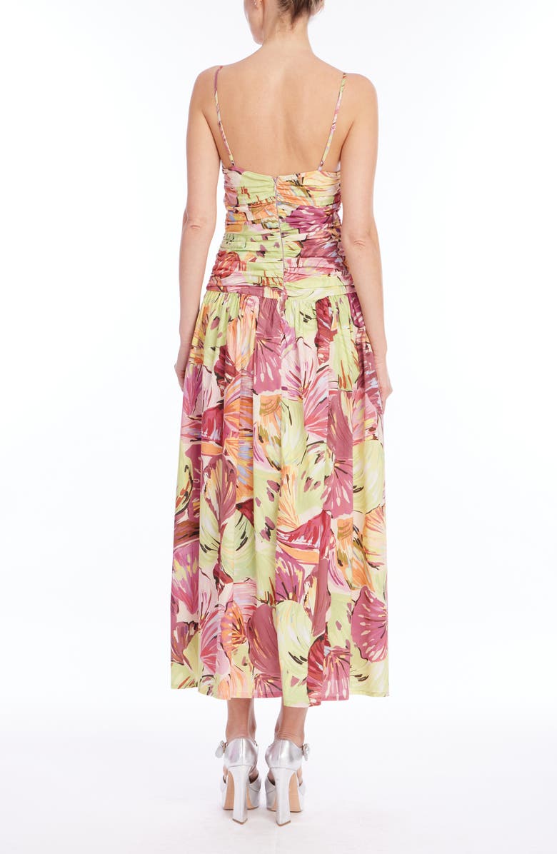 Jewel Badgley Mischka Floral Print Midi Dress, Alternate, color, Pink Multi