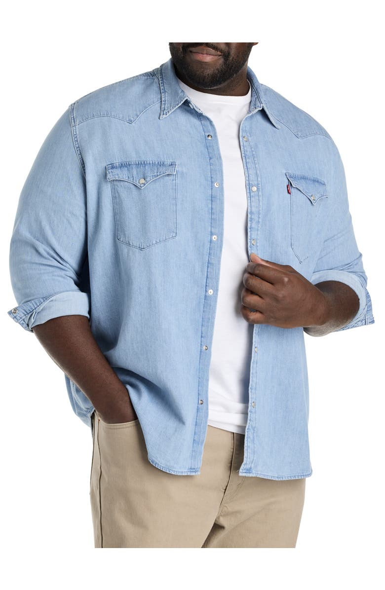 Levi's<sup>®</sup> Big & Tall  Classic Denim Shirt, Main, color, Stonewash