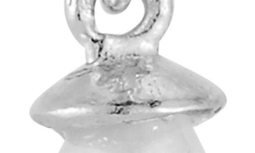 Chloe & Madison Chloe And Madison Cubic Zirconia Cultured Pearl Chain Drop Earrings In Silver