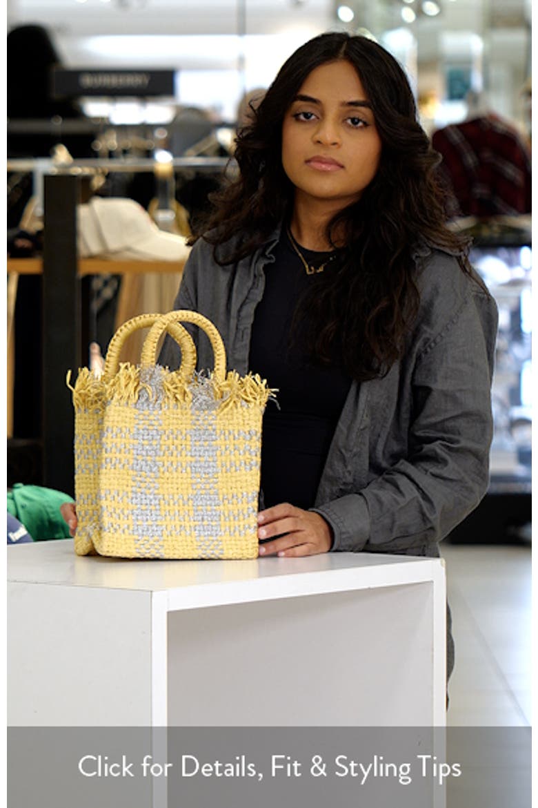 Mini Check Mate Raffia Handbag video