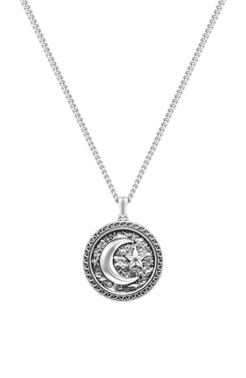 Men's Crescent Moon Pendant Necklace