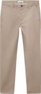 MANGO Dublino Slim Fit Flat Front Stretch Stretch Chinos