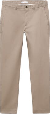 MANGO Dublino Slim Fit Flat Front Stretch Stretch Chinos