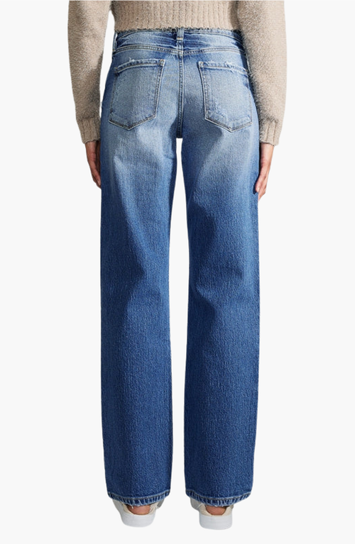 Kancan Premier Julie Premier High Rise Straight Jeans In Medium Wash