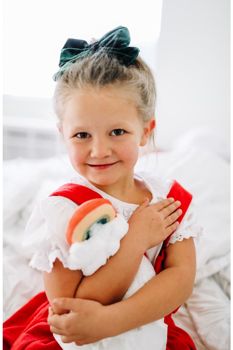 Little Rainbow Lovey & Soother Blanket, Alternate, color, WHITE