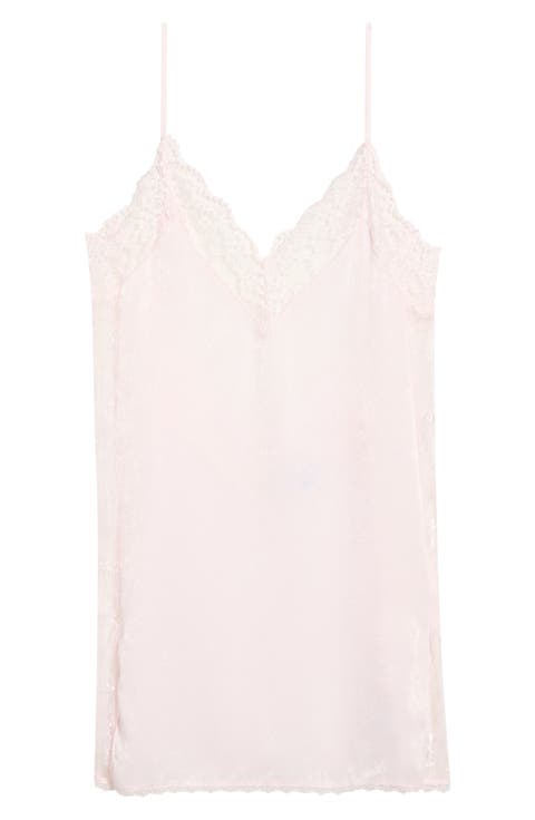 Maxine Lace Trim Satin Chemise