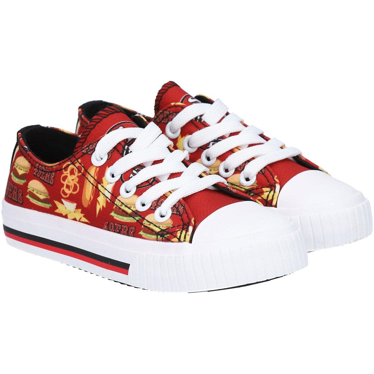 FOCO Youth FOCO San Francisco 49ers Food Print Low Top Canvas Sneakers, Main, color, 