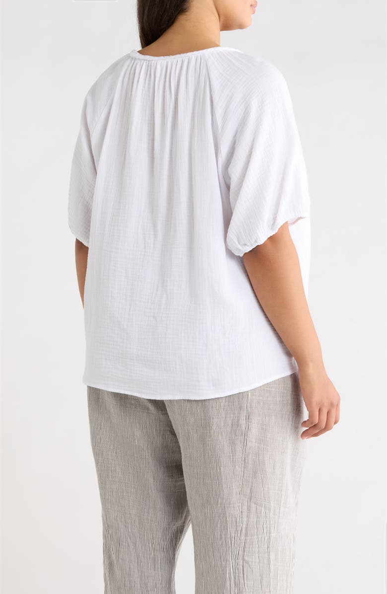 beachlunchlounge Xyla Cotton Gauze Top, Alternate, color,