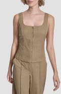 DKNY Zigzag Stitch Corset Top