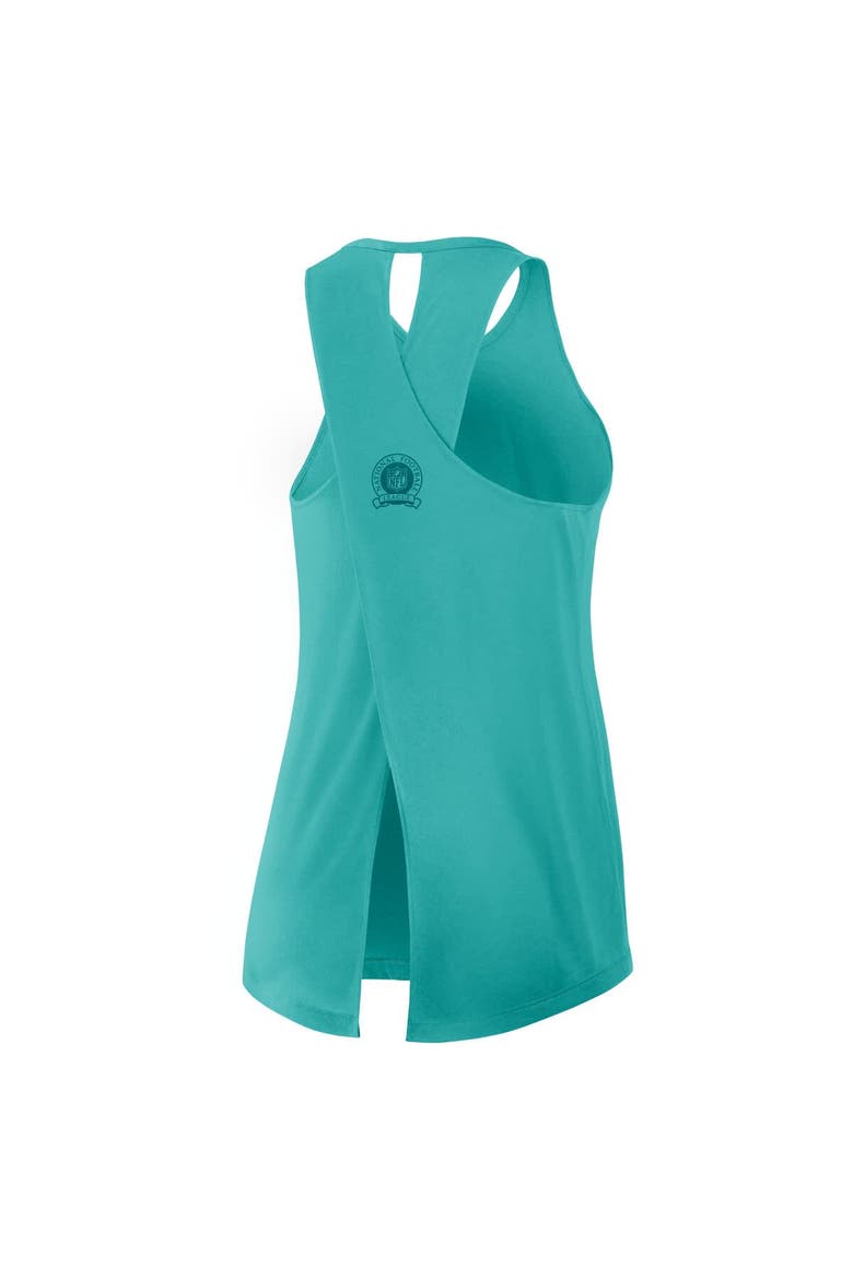 Women's Nike Aqua Miami Dolphins Glory Crisscross Performance Tank Top, Alternate, color, Aqua