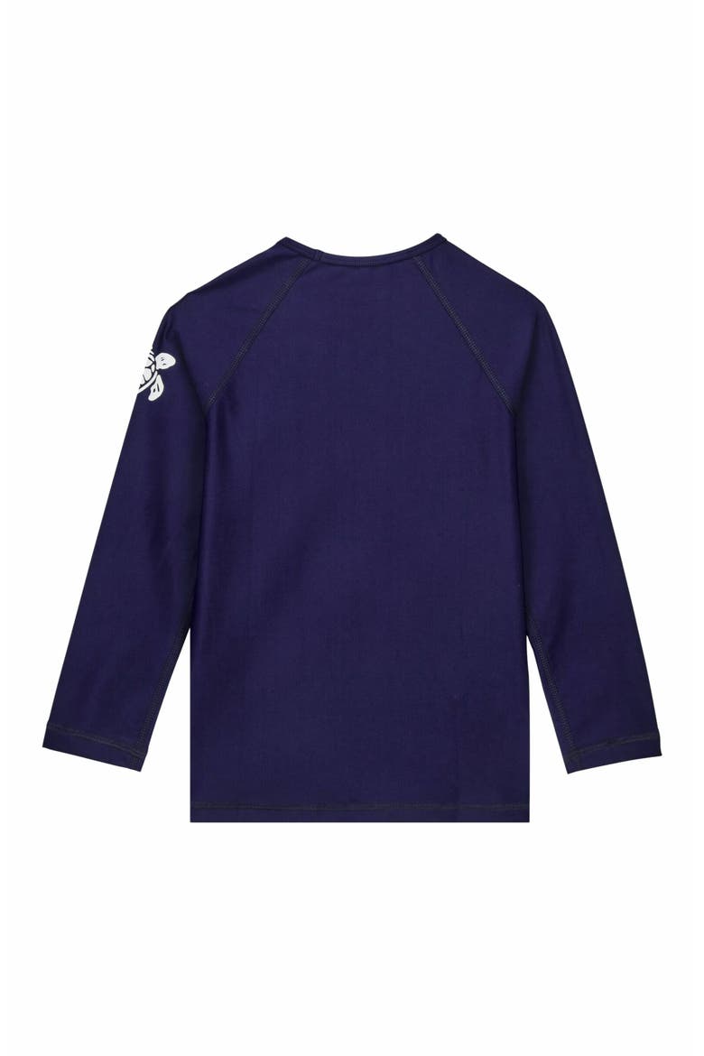 Kids' Solid Rashguard, Alternate, color, BLEU MARINE
