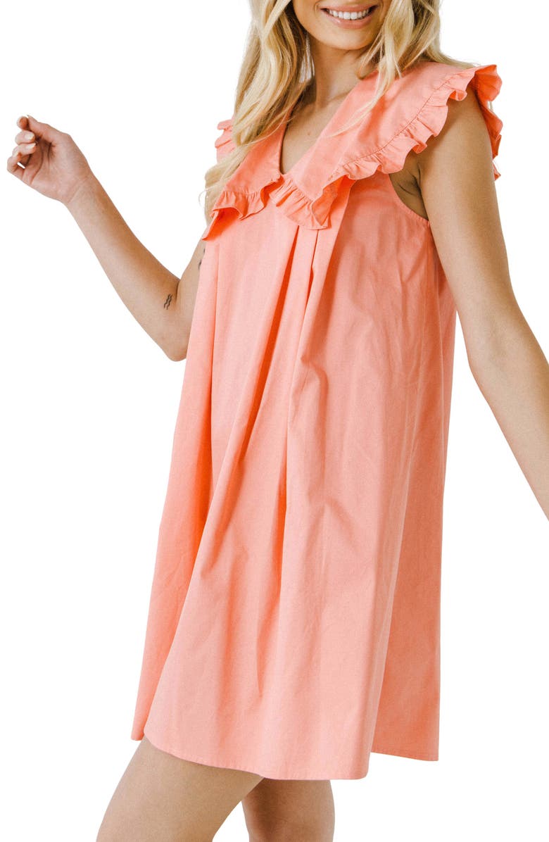 English Factory Wide Collar Minidress, Alternate, color, 