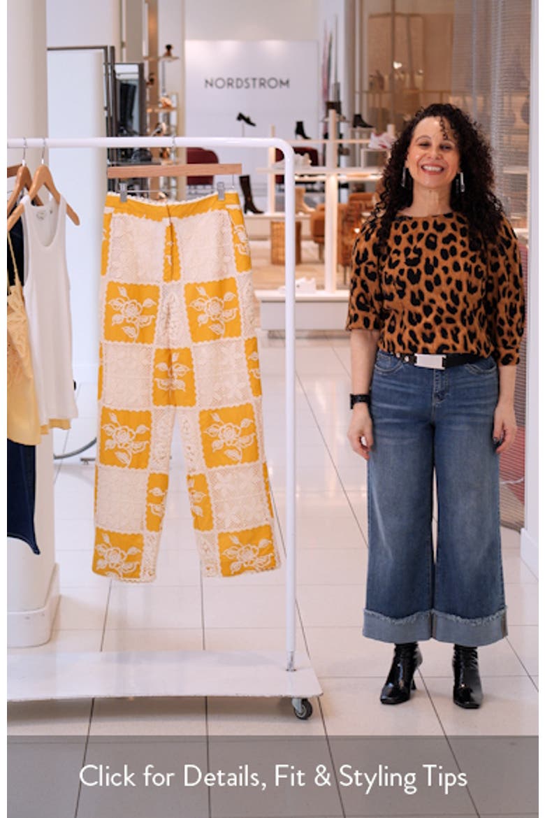 Lace Patchwork Cotton Pants video