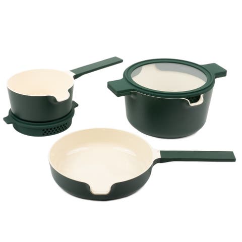 Neat Non-Toxic 5-Piece Stackable Ceramic Cookware Set