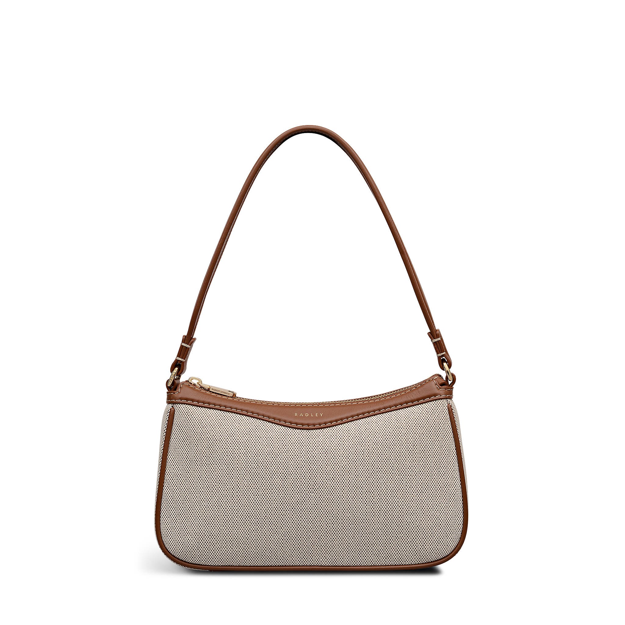 Radley Albany Avenue Canvas Medium Ziptop Shoulder Bag, Main, color, Natural