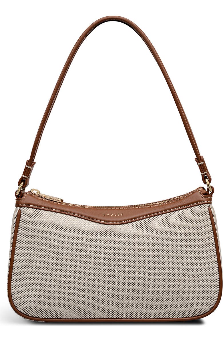 Radley Albany Avenue Canvas Medium Ziptop Shoulder Bag, Main, color, Natural