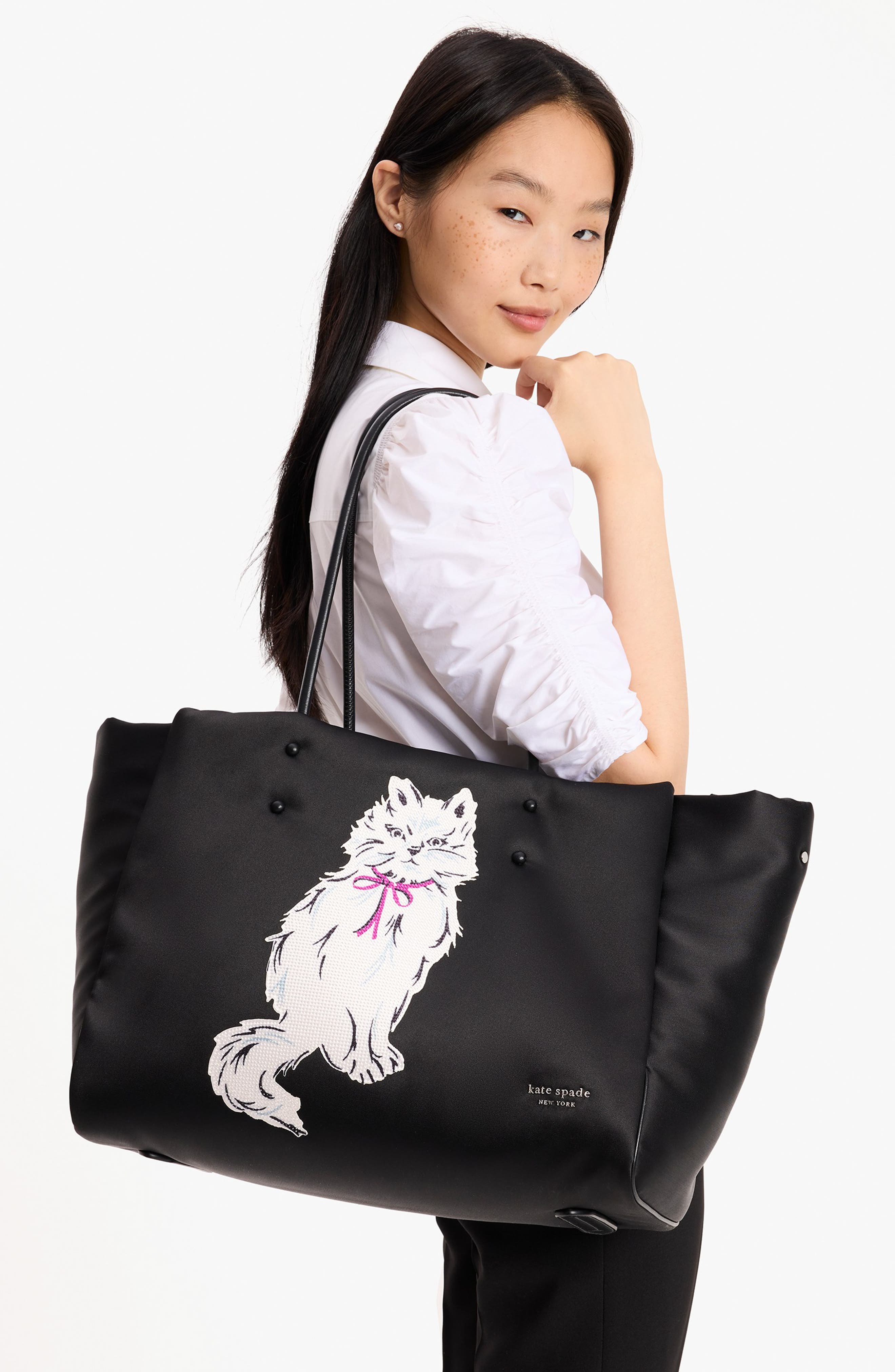 Kate Spade New York whiskers crystal leather tote, Alternate, color, 