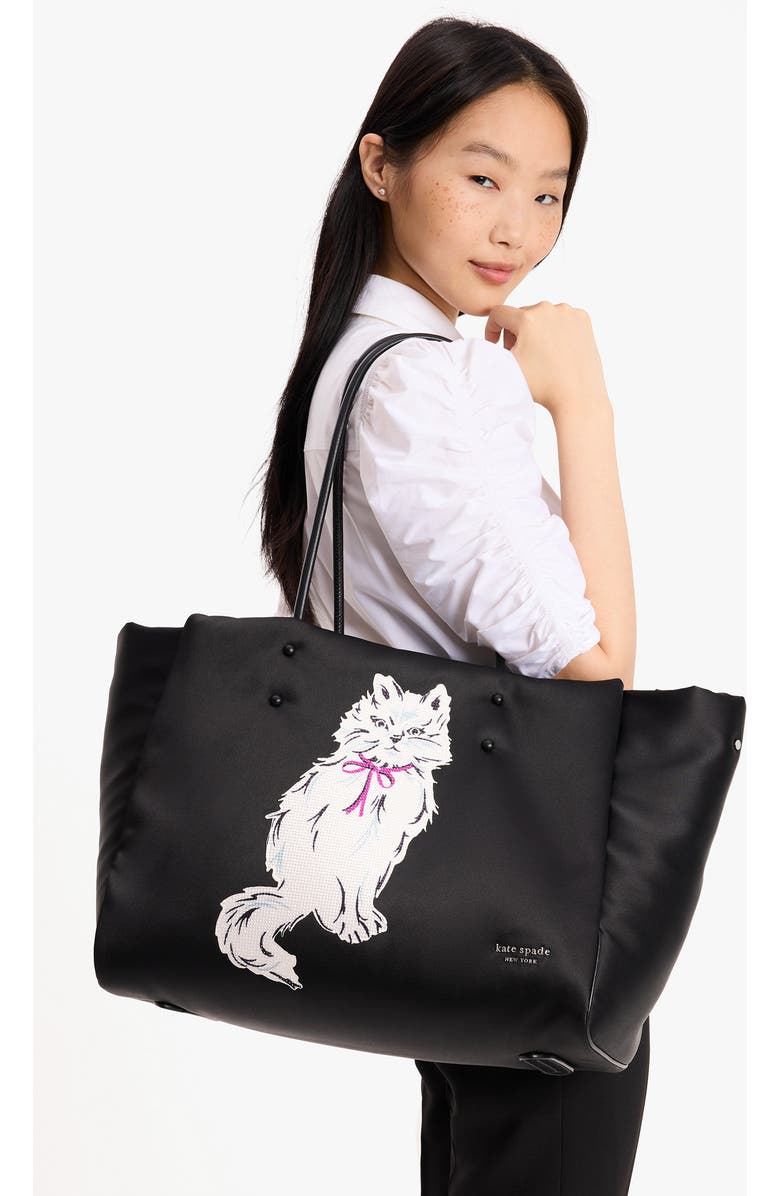 Kate Spade New York whiskers crystal leather tote, Alternate, color,