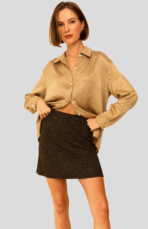 Metallic utility skirt best sale