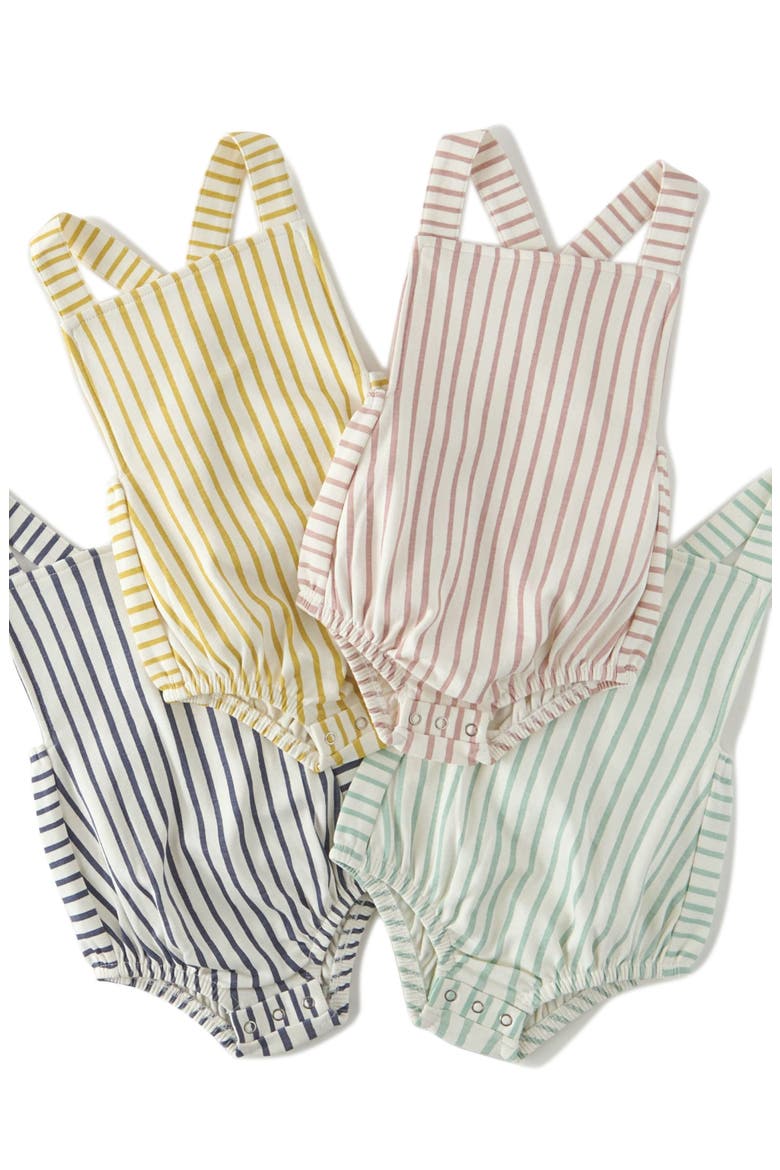 Crisscross Organic Cotton Bodysuit, Alternate, color, STRIPES AWAY PEONY