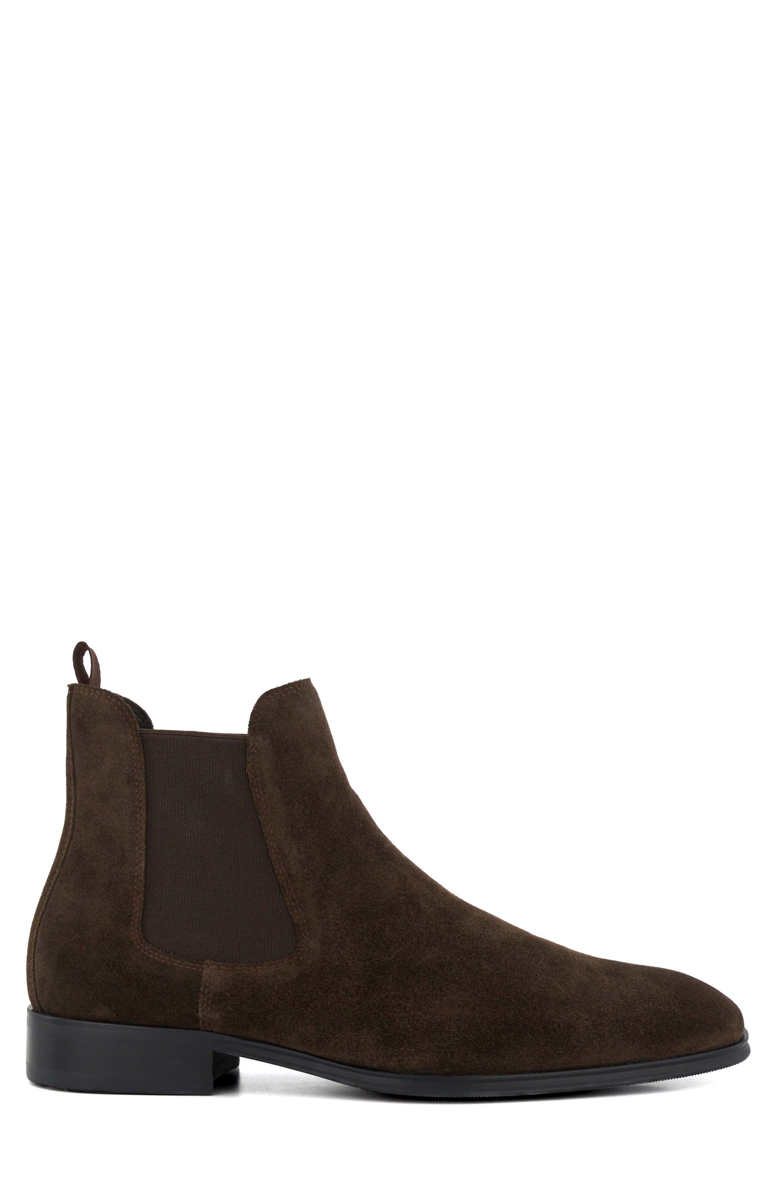 Dune London Mandatory Chelsea Boot, Alternate, color, Dark Brown