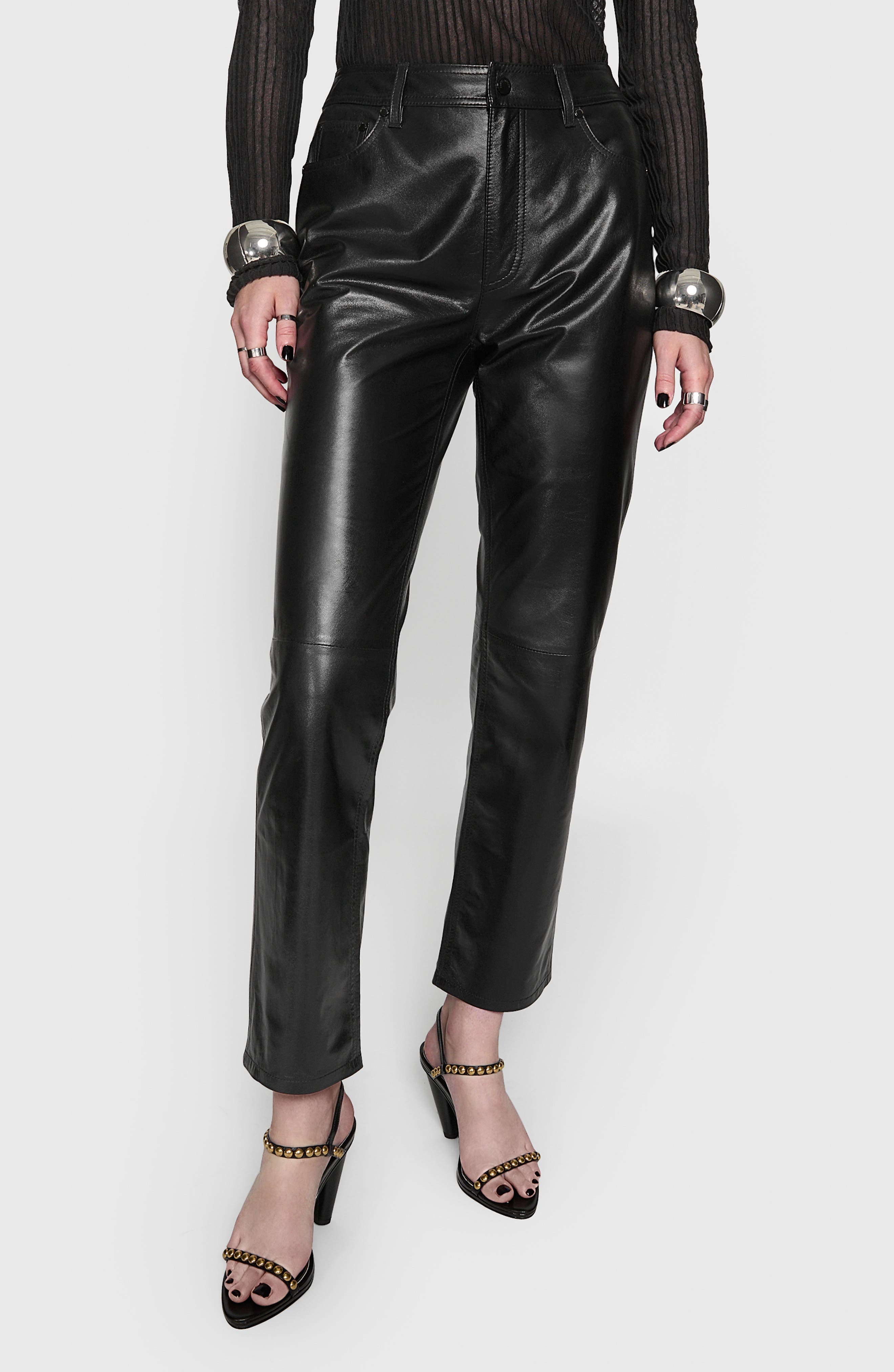 Rebecca Minkoff Kit Crop Leather Pants